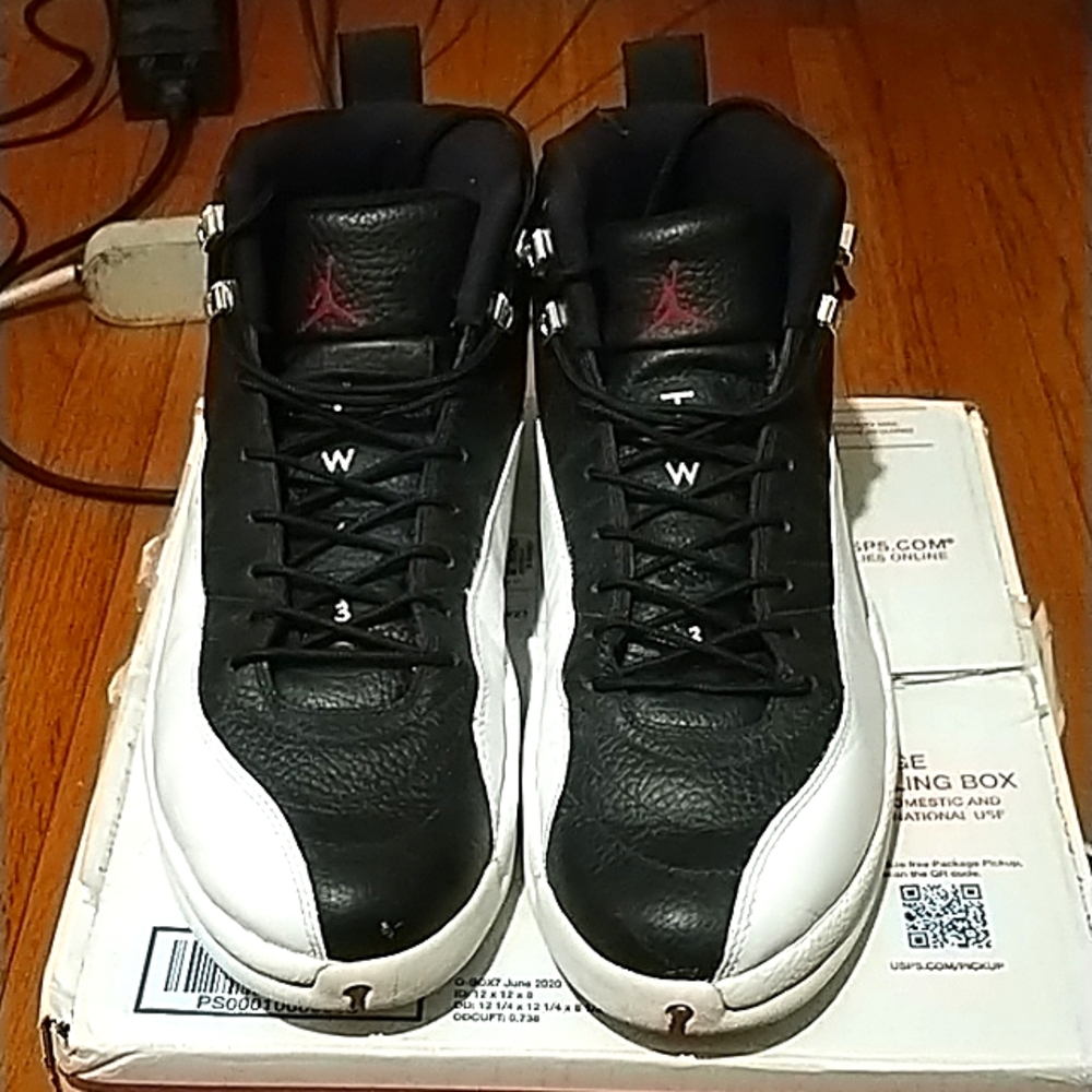Air Jordan 12s playoffs real athletic